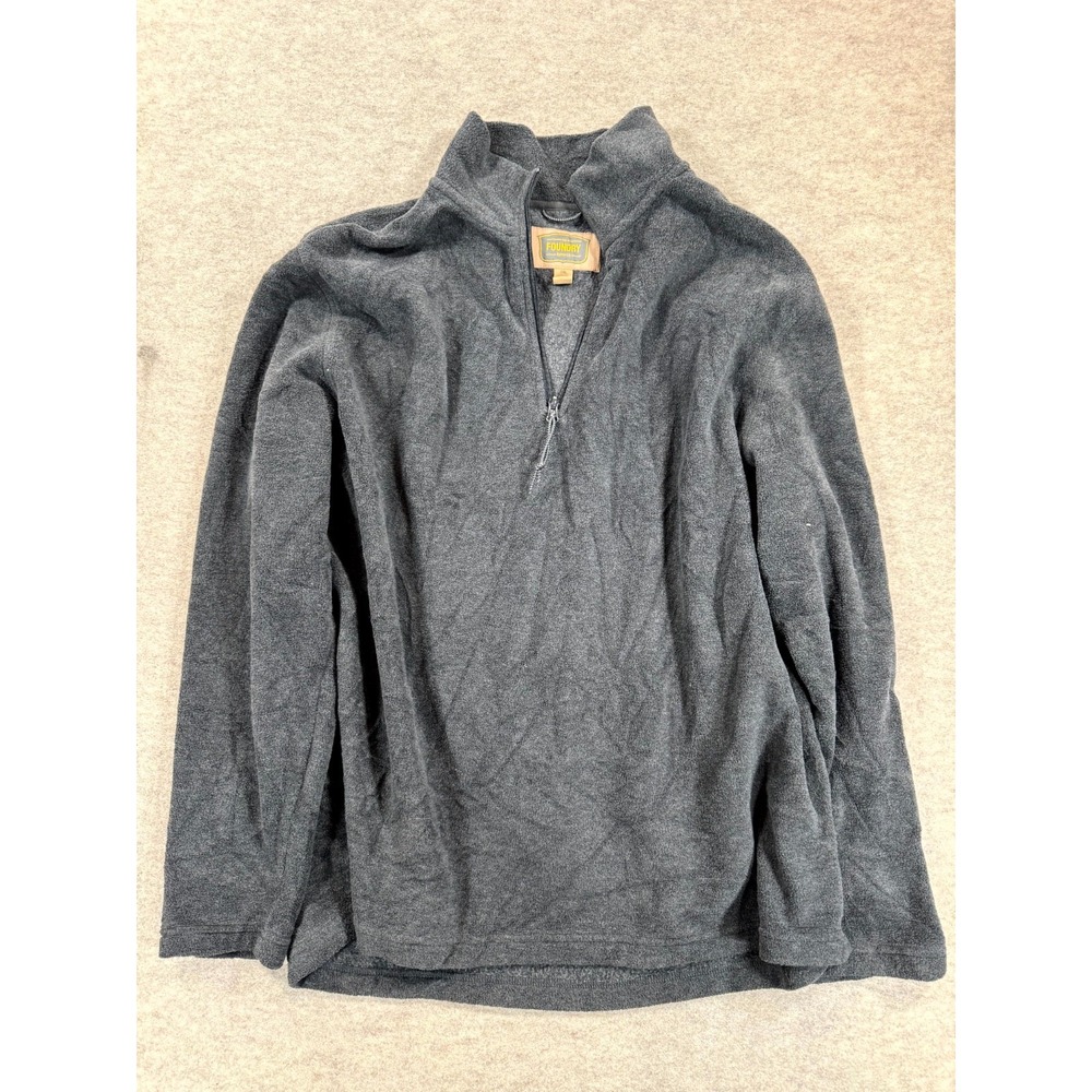 Foundry Supply Co Fleece Jacket Mens 2XL Charcoal Gray Quarter Zip Performance